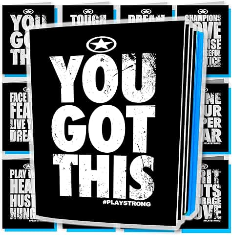 Set of 12 motivational sports note cards