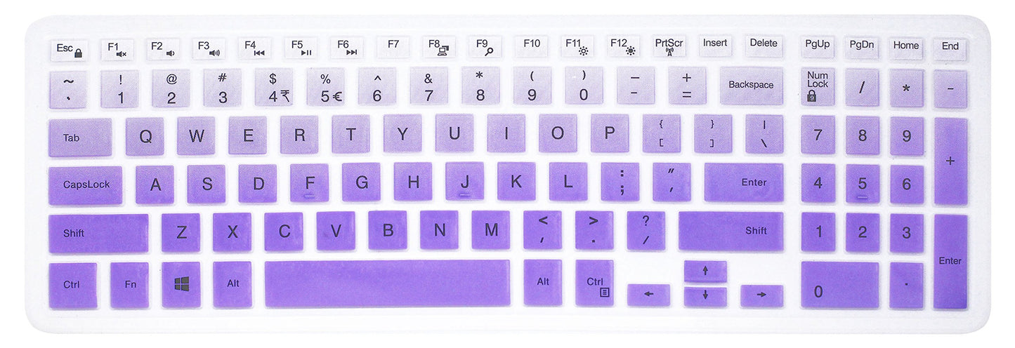 Purple Ombre Silicone Keyboard Cover for 15.6" and 17.3" Laptops