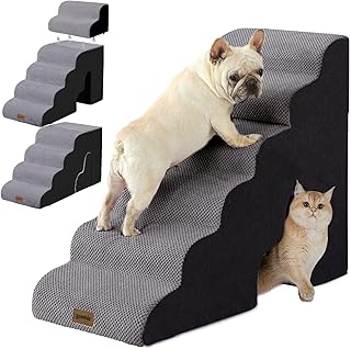 Dog and cat stairs with tunnel, 28.5" high
