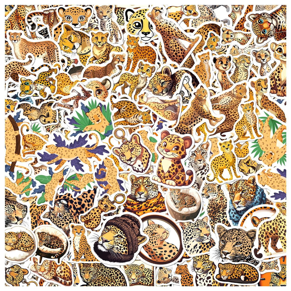 Cartoon Animal Stickers Pack for Kids and Teens