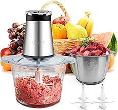 Electric Food Processor with 12-Cup Bowls and LED Timer