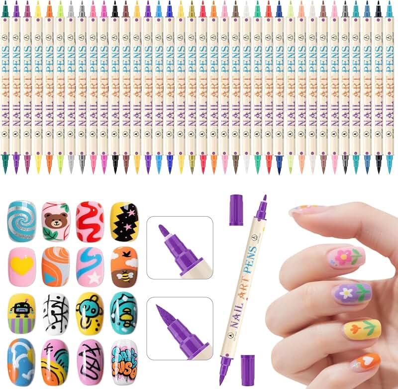 36-Color Nail Art Pen Set for Drawing and Painting