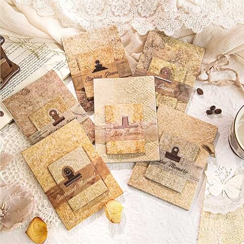 168 Pcs Assorted Embossed Textured Craft Paper for Scrapbooking