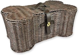 Large Brown Plastic Wicker Toy Basket