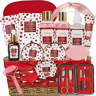 Luxury Rose and Strawberry Spa Gift Set for Women