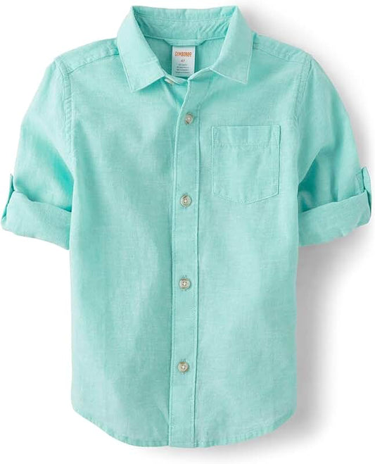 Long Sleeve Linen Shirt for Boys and Toddlers