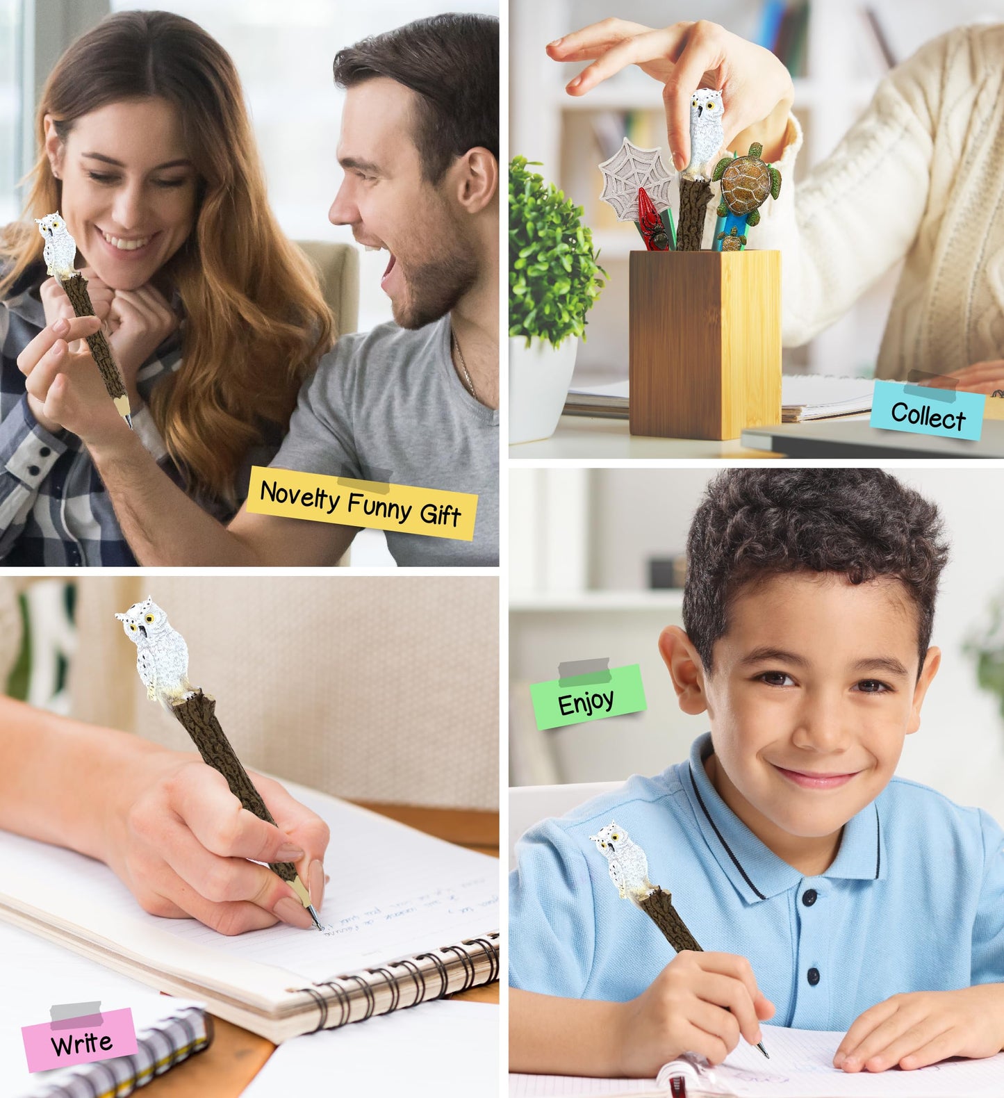 White Owl Novelty Pen for Kids and Adults