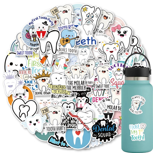 100 Pack Tooth Fairy Sticker Decals for Kids and Teens