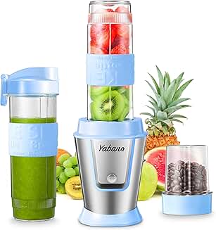 Portable 500W Personal Blender with Travel Bottles