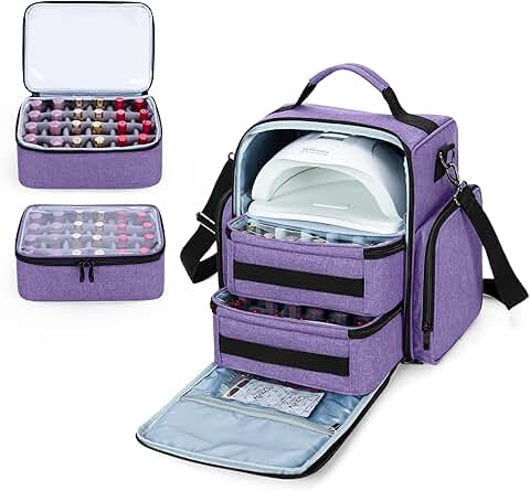 Large Purple Nail Polish and Lamp Organizer