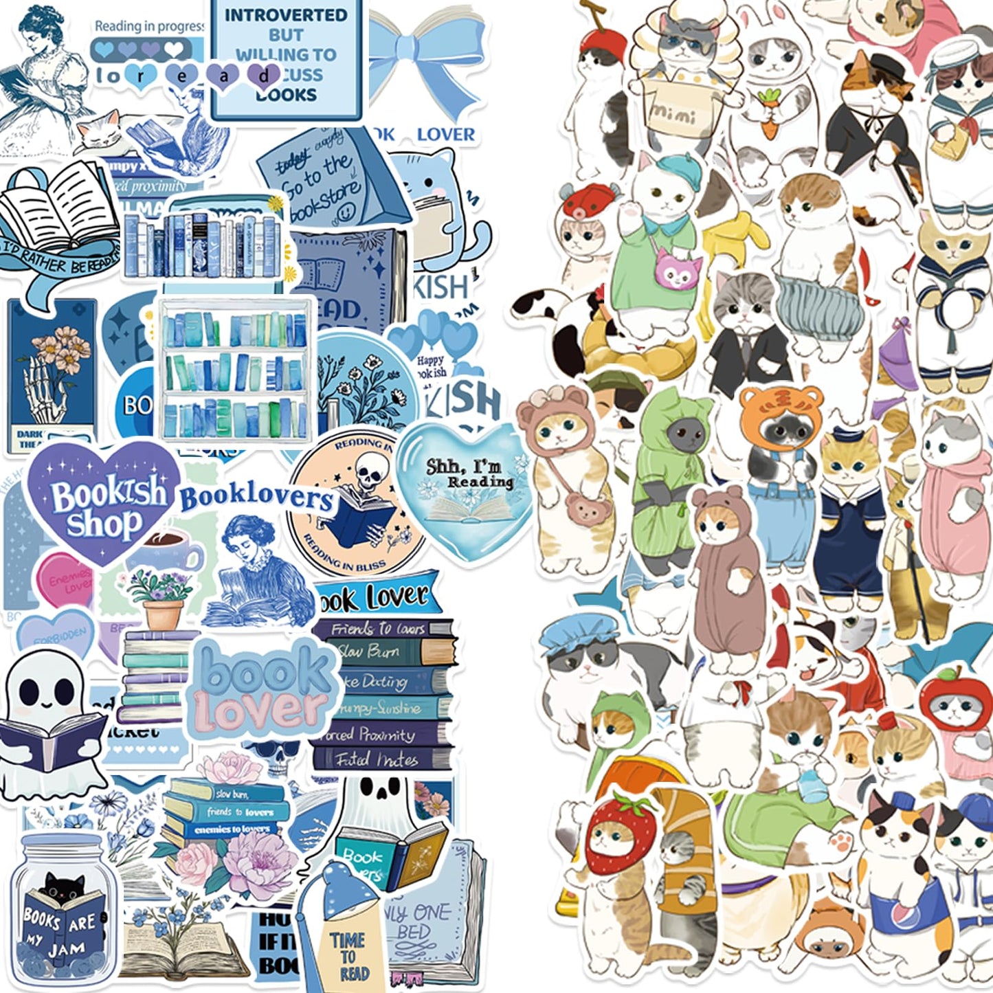 100 Book Stickers for Laptop and Water Bottle