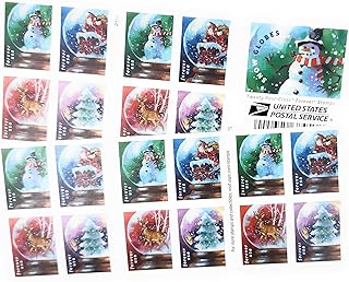 Set of 20 Christmas Snow Globe Forever Stamps 2023