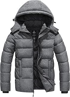 Men's Warm Hooded Puffer Winter Coat