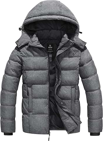 Men's Warm Hooded Puffer Winter Coat