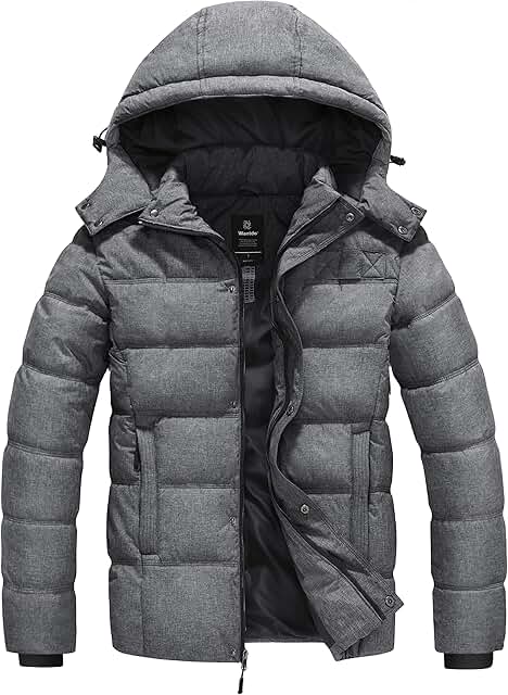 Men's Warm Hooded Puffer Winter Coat