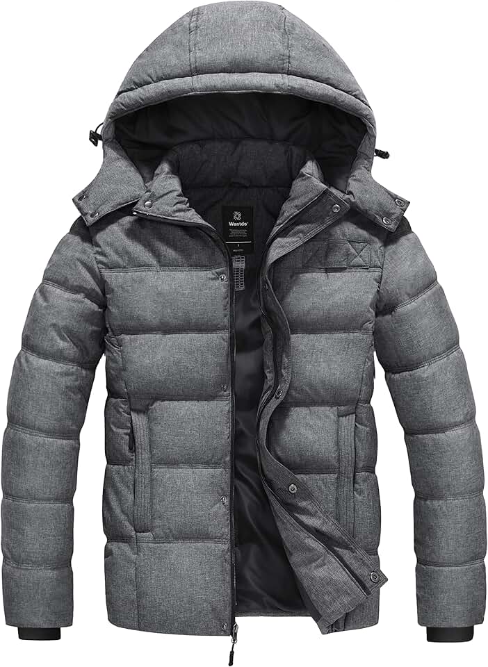Men's Warm Hooded Puffer Winter Coat