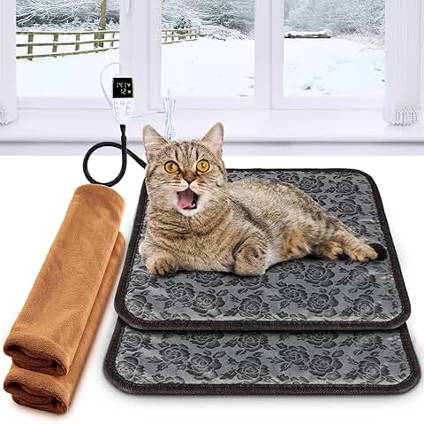 Pet Heating Pad for Cats and Dogs, Waterproof, Washable