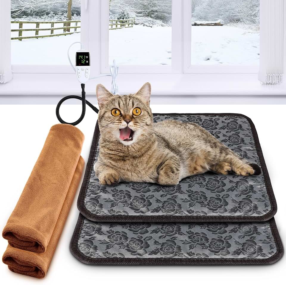 Pet Heating Pad for Cats and Dogs, Waterproof, Washable