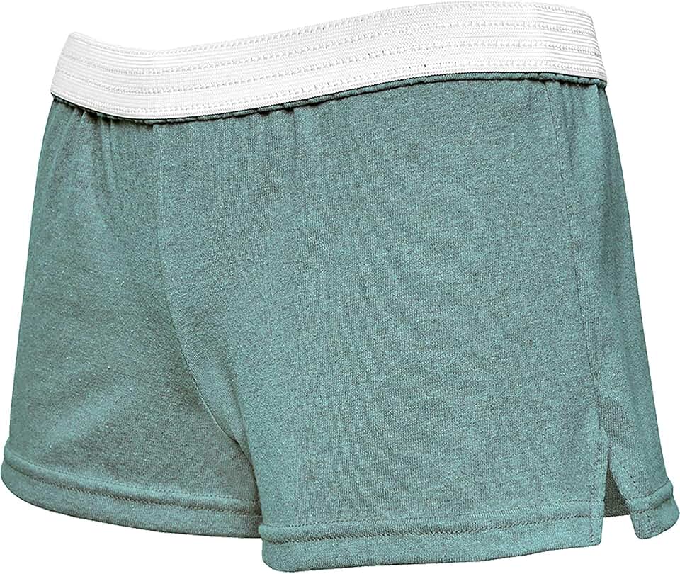 Junior's Moss Heather Cheer Shorts, X-Small