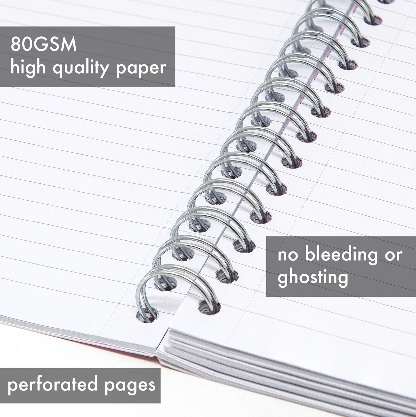 5 Subject Spiral Notebook Pack with Dividers and Perforated Edges