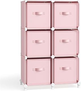 Six-Cube Storage Organizer with Bins