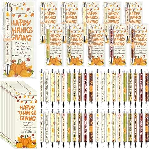 Thanksgiving Gift Set with Fall Pens and Cards