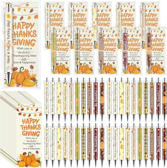 Thanksgiving Gift Set with Fall Pens and Cards
