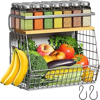 Magnetic Fridge Shelf with Wood Lid for Storage