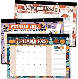 2025-2026 Teacher Desk Calendar for Home and Office