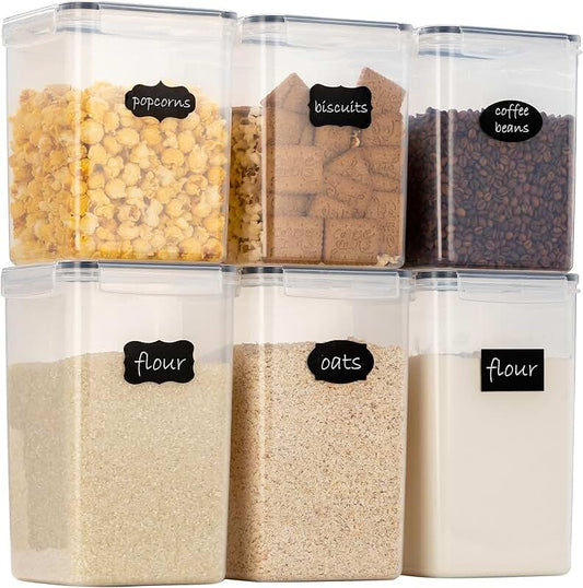 Set of 6 Blue 32 oz Mason Jars with Airtight Lids