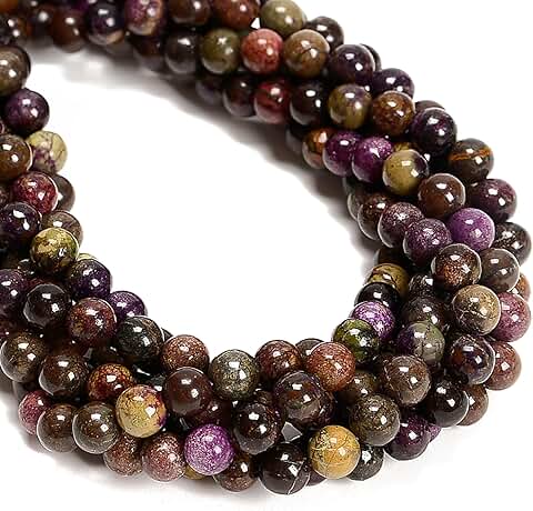68pcs 6mm Atlantisite Stichtite Beads for Jewelry Making