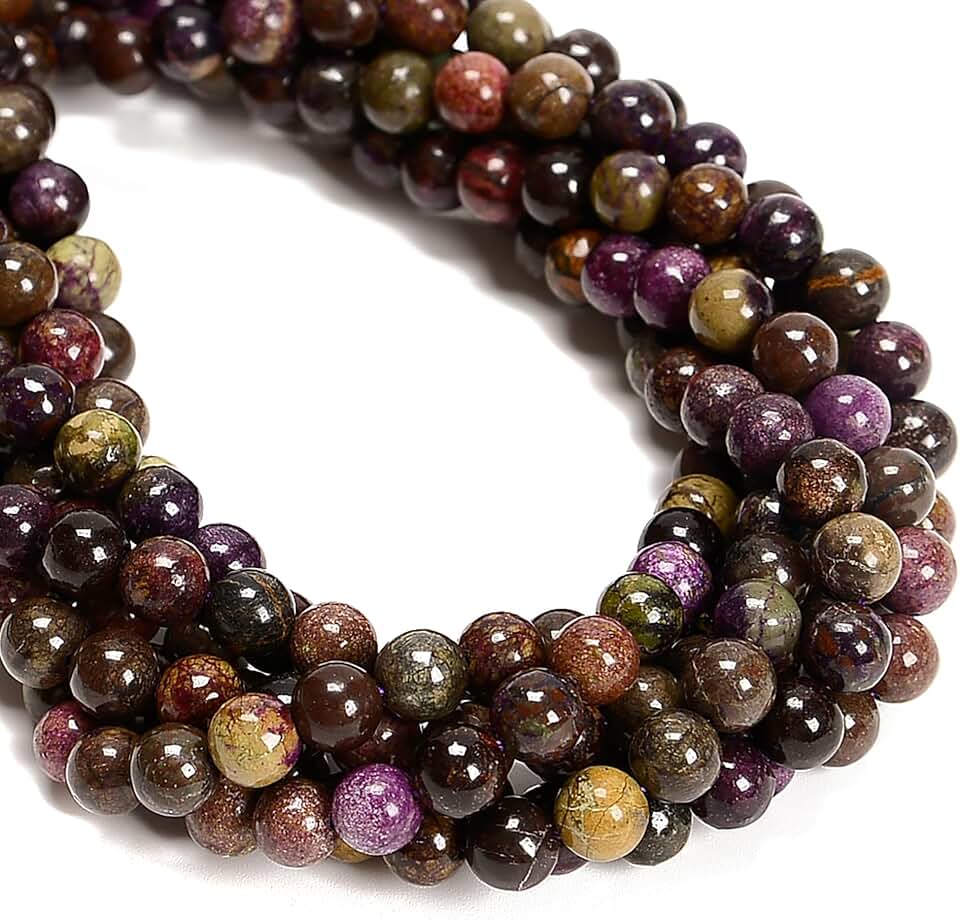 68pcs 6mm Atlantisite Stichtite Beads for Jewelry Making