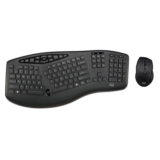 MODAIO wireless ergonomic keyboard and optical mouse, black