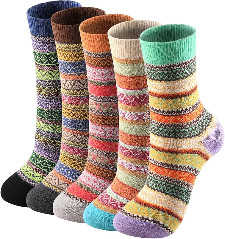 Vintage Wool Socks for Women and Men