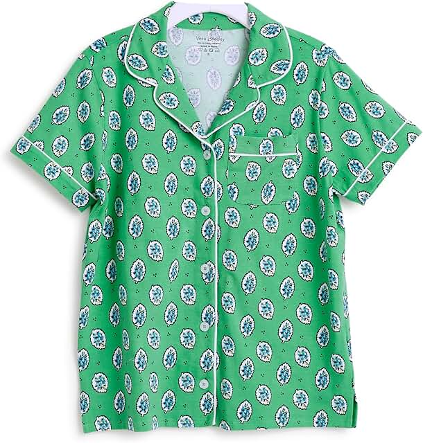 Women's Cotton Short Sleeve Pajama Shirt