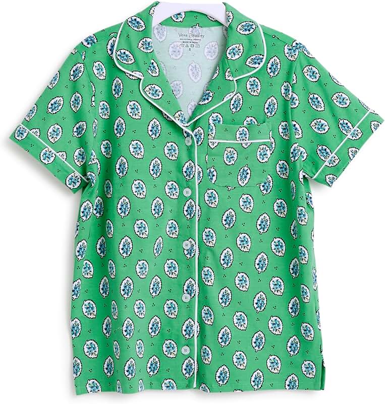 Women's Cotton Short Sleeve Pajama Shirt