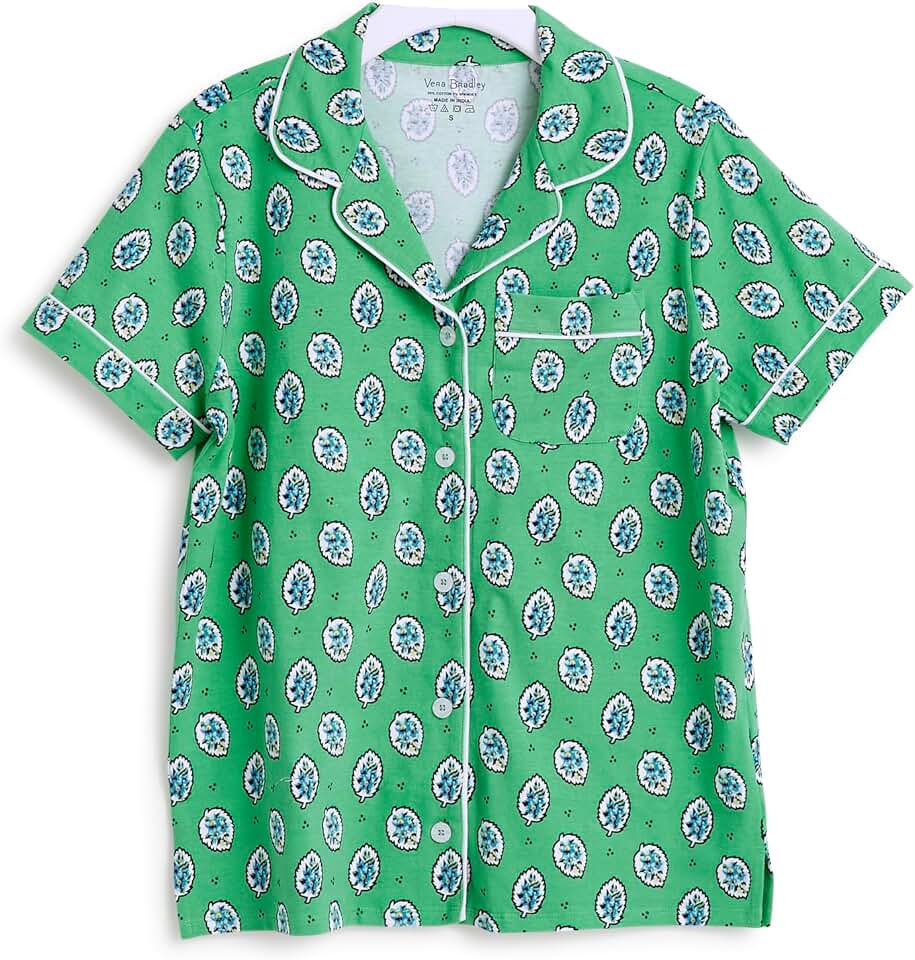 Women's Cotton Short Sleeve Pajama Shirt