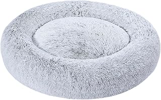 Grey 36-inch Faux Fur Donut Pet Bed