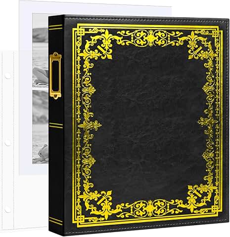 8.5"x11" Faux Leather Scrapbook Album with 60 Pages