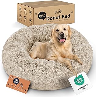 Comfortable round dog bed for anxiety relief
