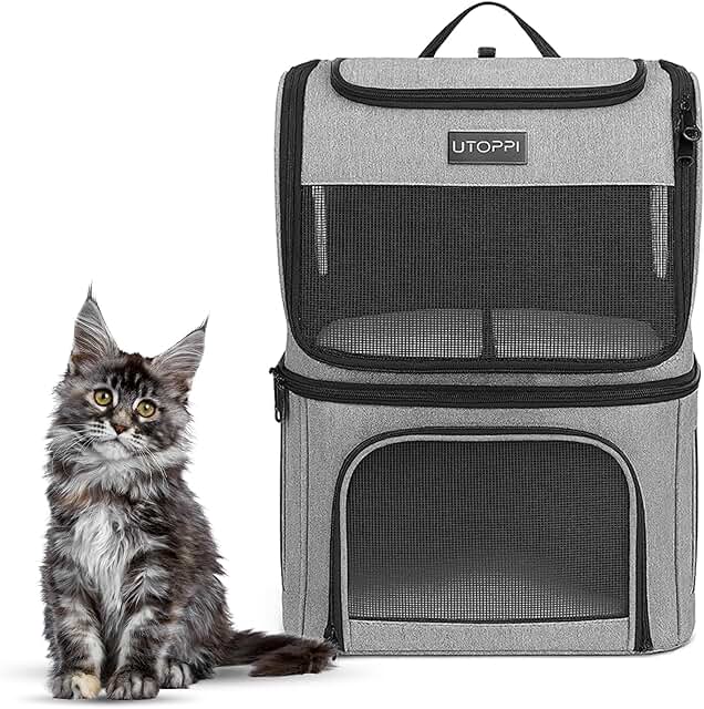 Foldable Breathable Cat and Small Dog Backpack Carrier