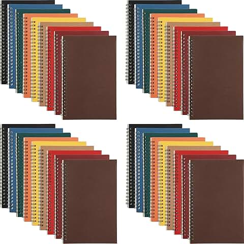 Set of 36 A5 Spiral Notebooks in Multiple Colors