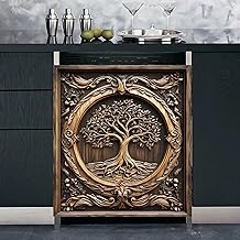 Wooden Tree of Life Magnet Cover for Fridge, 23" x 26"