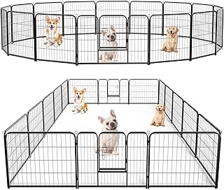 Heavy-Duty Iron Dog Playpen with 16 Panels