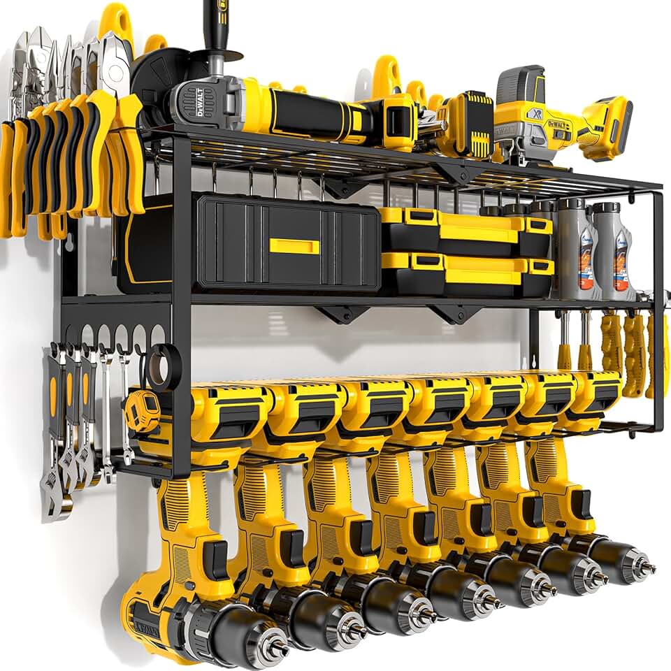 Heavy Duty 3-Layer Power Tool Wall Mount Organizer