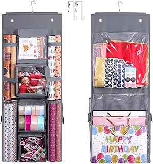 Hanging Gift Wrap Organizer, 40x16 Inch Oxford Bag