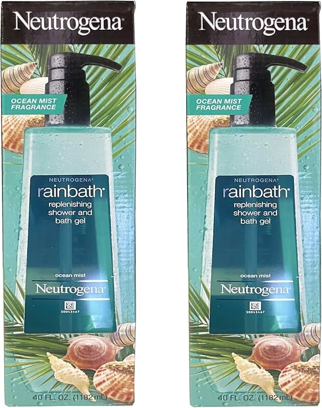 Rainbath Ocean Mist Shower Gel with Cleansing Wipes, 2 Pack