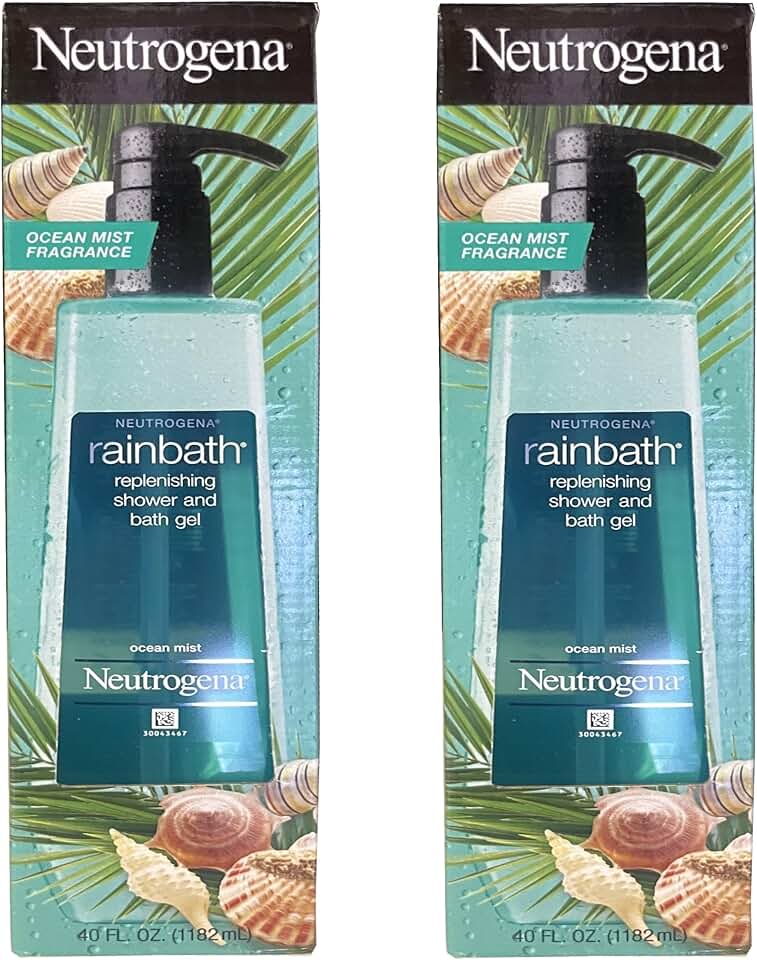Rainbath Ocean Mist Shower Gel with Cleansing Wipes, 2 Pack