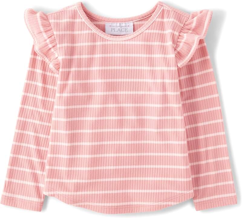 Baby Girls' and Toddler Long Sleeve Ruffle Top