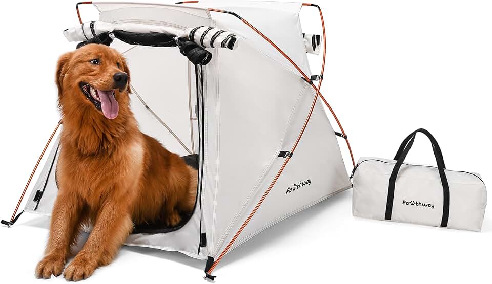 Large Waterproof Dog Tent with Mesh Door